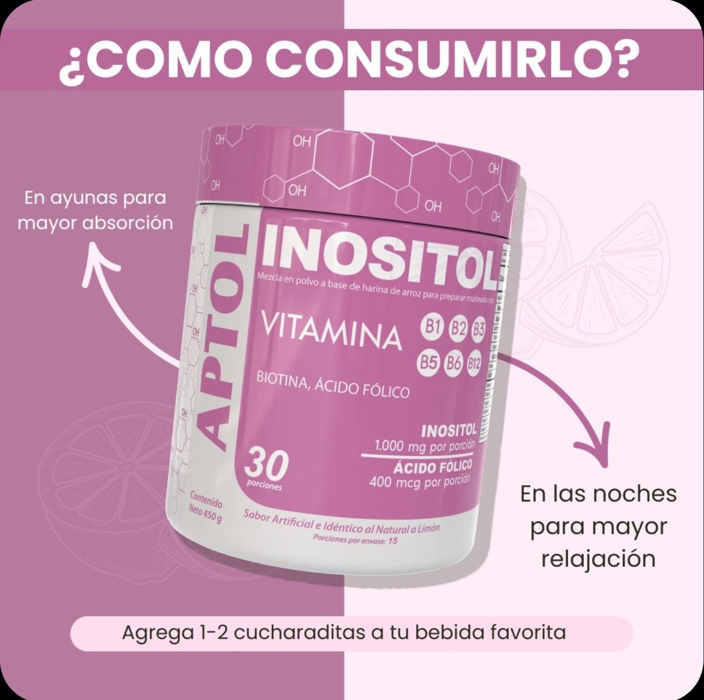 ✨ Inositol con Complejo B – Tu aliado para Hormonas, Mente y Metabolismo ✨