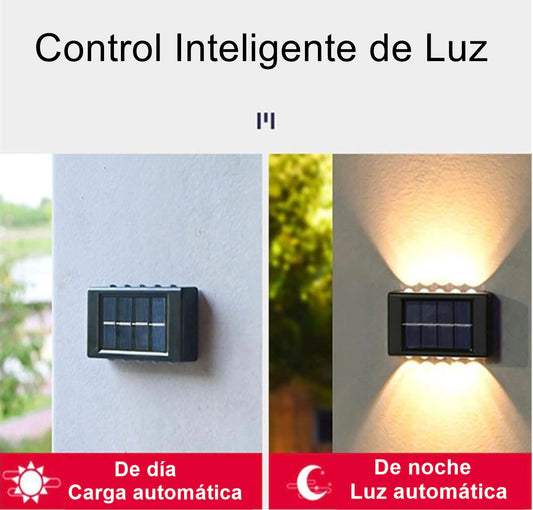 🌞 LÁMPARA SOLAR DE PARED X2 DE 10 BOMBILLOS