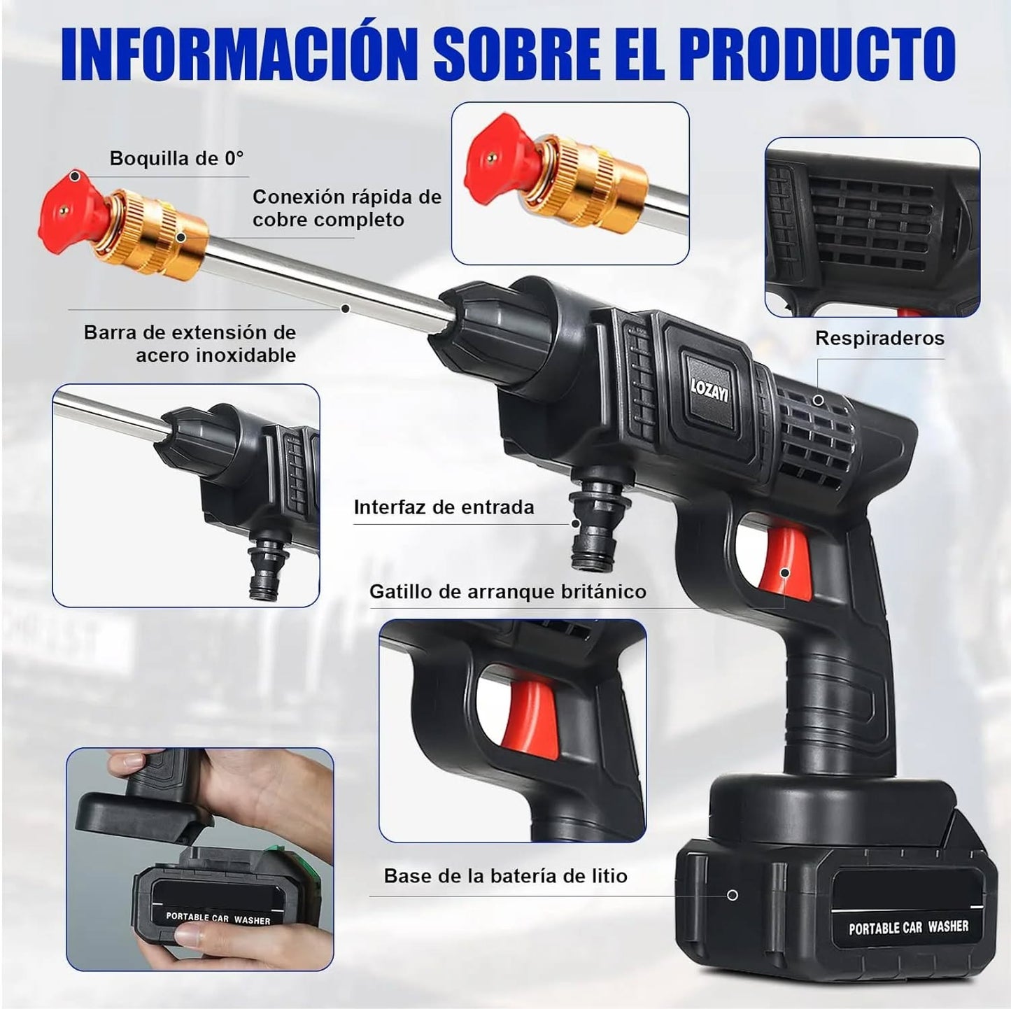 Hidrolavadora Portatil Recargable