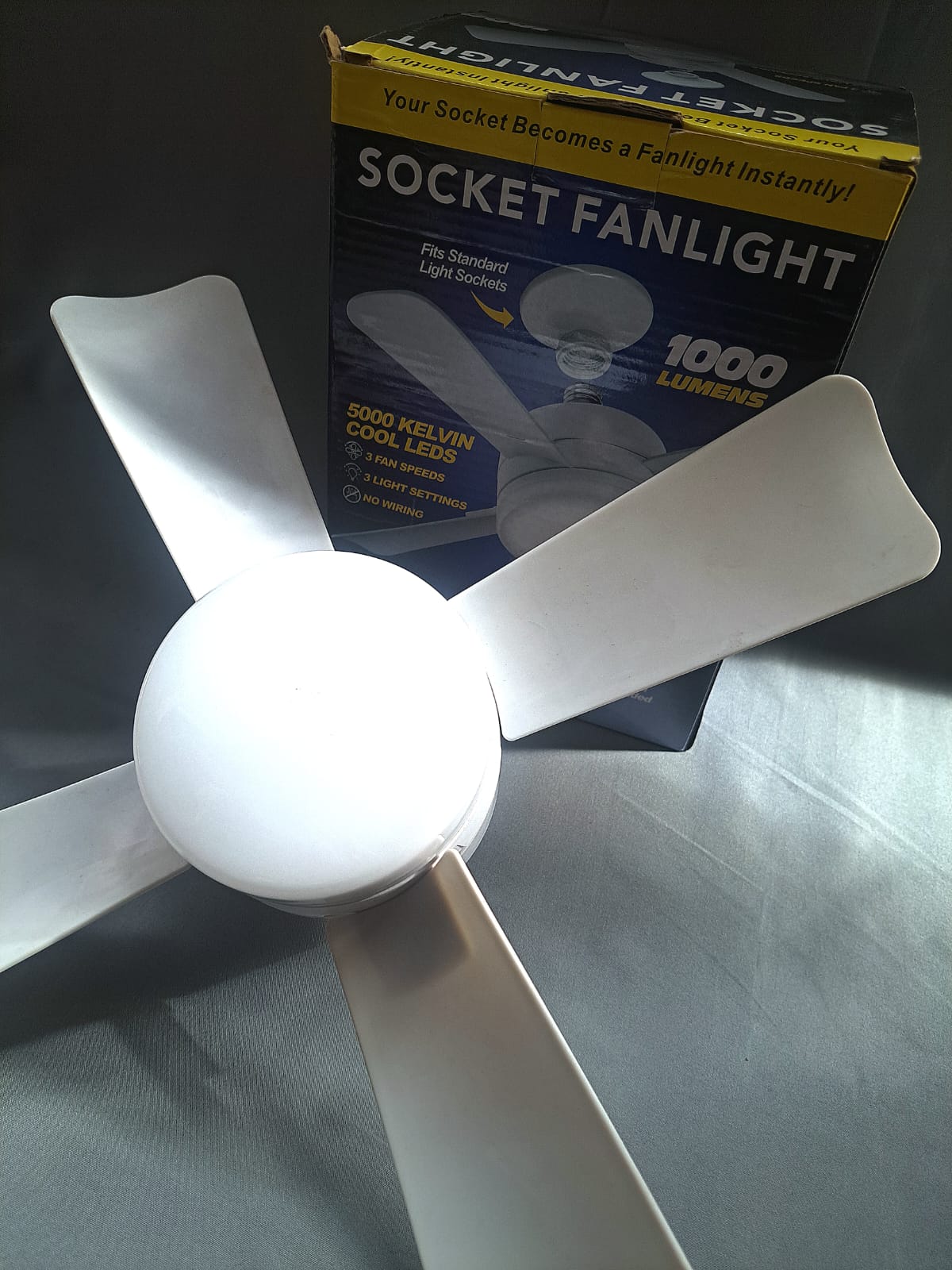 🌬️💡 Ventilador de Techo con Luz LED