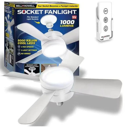 🌬️💡 Ventilador de Techo con Luz LED